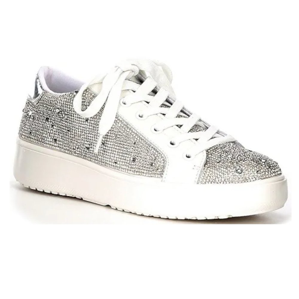 Steve Madden Blade-R Rhinestone Platform Sneakers Shoes, 9